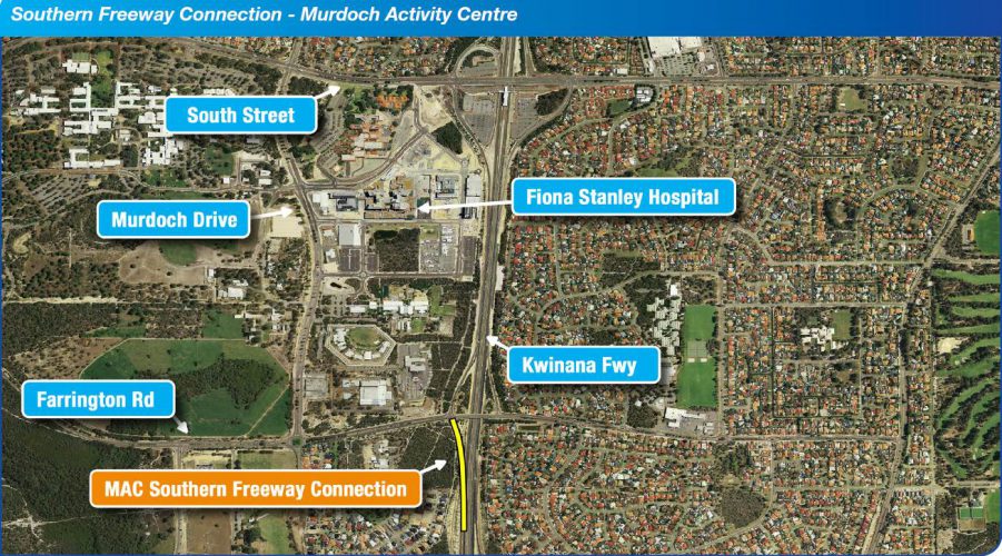 Southern Freeway Connection - Murdoch Activity Centre Arial Map